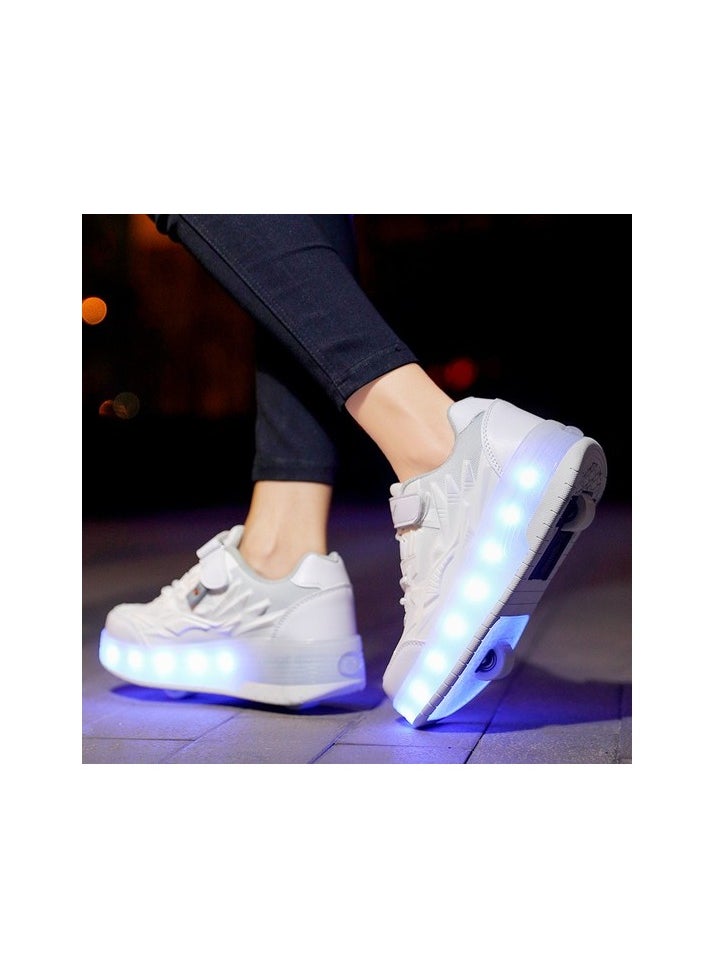 Sitong 4 -wheel USB Charged LED Light Skating Shoes