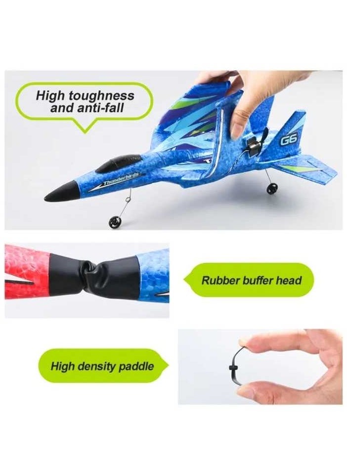 Electric 6-Axis Gyroscope G6 Anti-Fall Dual Motor Hand Throw EPP Airplane Stunt Fighter Jet Glider Rc Plane Flying Toys For Kids