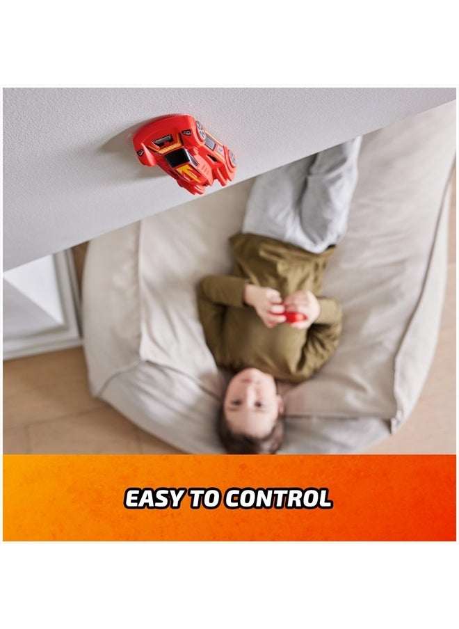 , Zero Gravity Sprint RC Car Wall Climber, Red USB Micro B Rechargeable Indoor Wall Racer, Over 4-Inches, Kids Toys for Kids Ages 4 and up