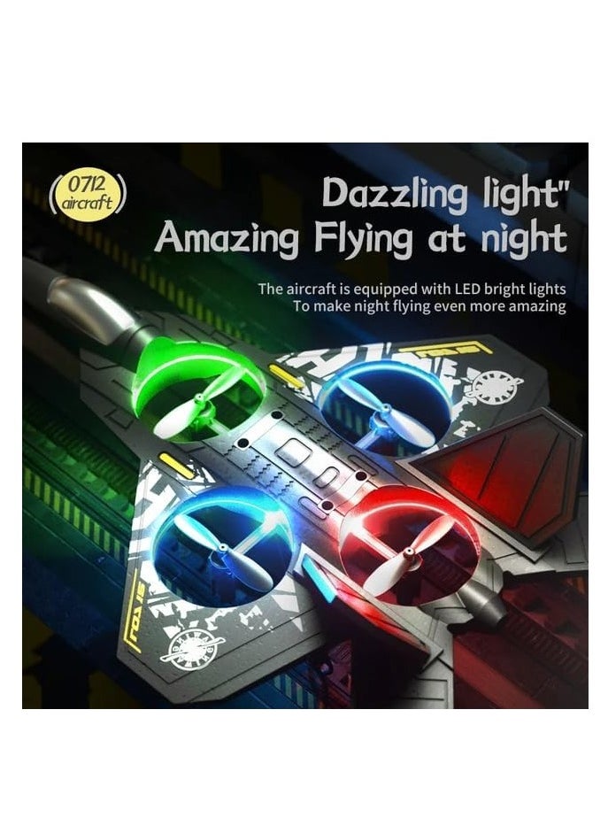 RC Plane 2.4GHz Remote Control Plane, Auto Hovering Fighter Aircraft RC Airplane, RTF for Beginner, Kids and Adults, 3D Flip Airplane Toy with Colored