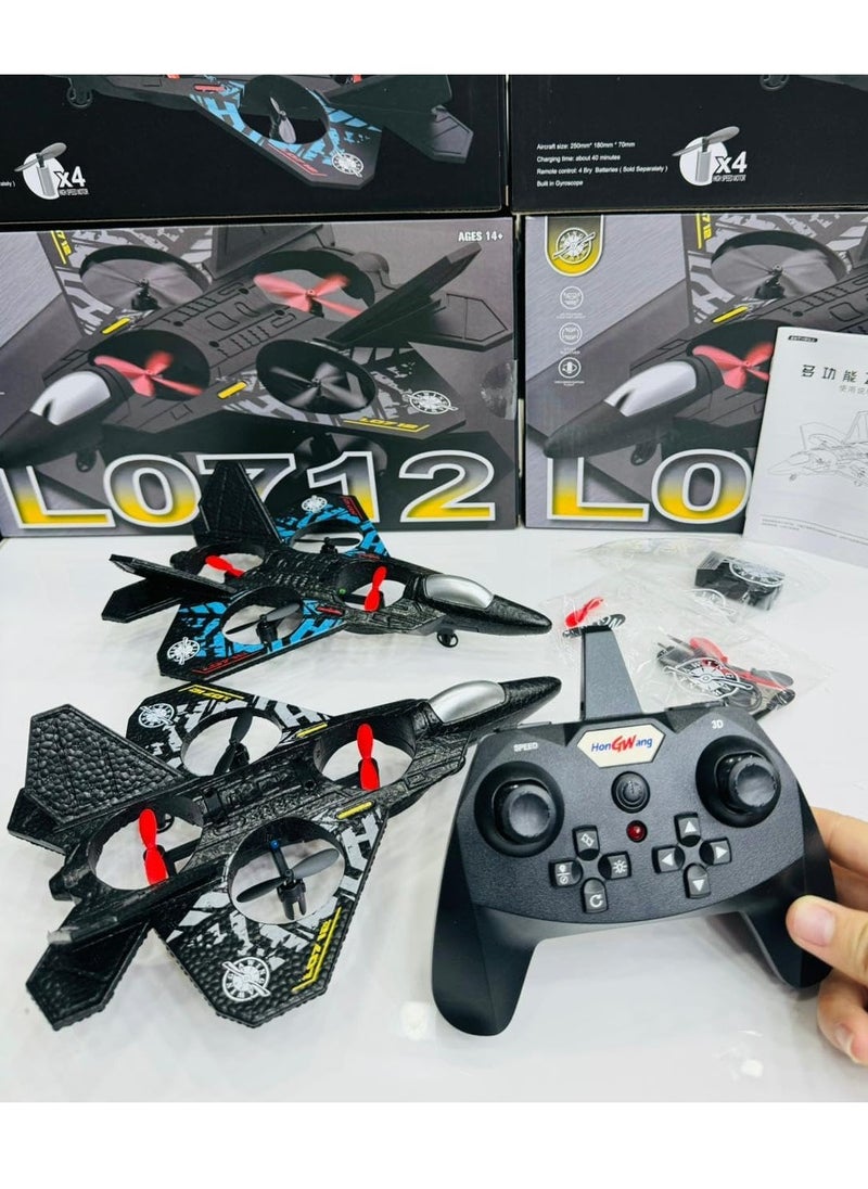 RC Plane 2.4GHz Remote Control Plane, Auto Hovering Fighter Aircraft RC Airplane, RTF for Beginner, Kids and Adults, 3D Flip Airplane Toy with Colored