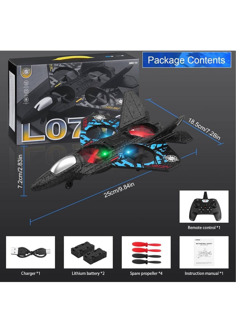 RC Plane 2.4GHz Remote Control Plane, Auto Hovering Fighter Aircraft RC Airplane, RTF for Beginner, Kids and Adults, 3D Flip Airplane Toy with Colored