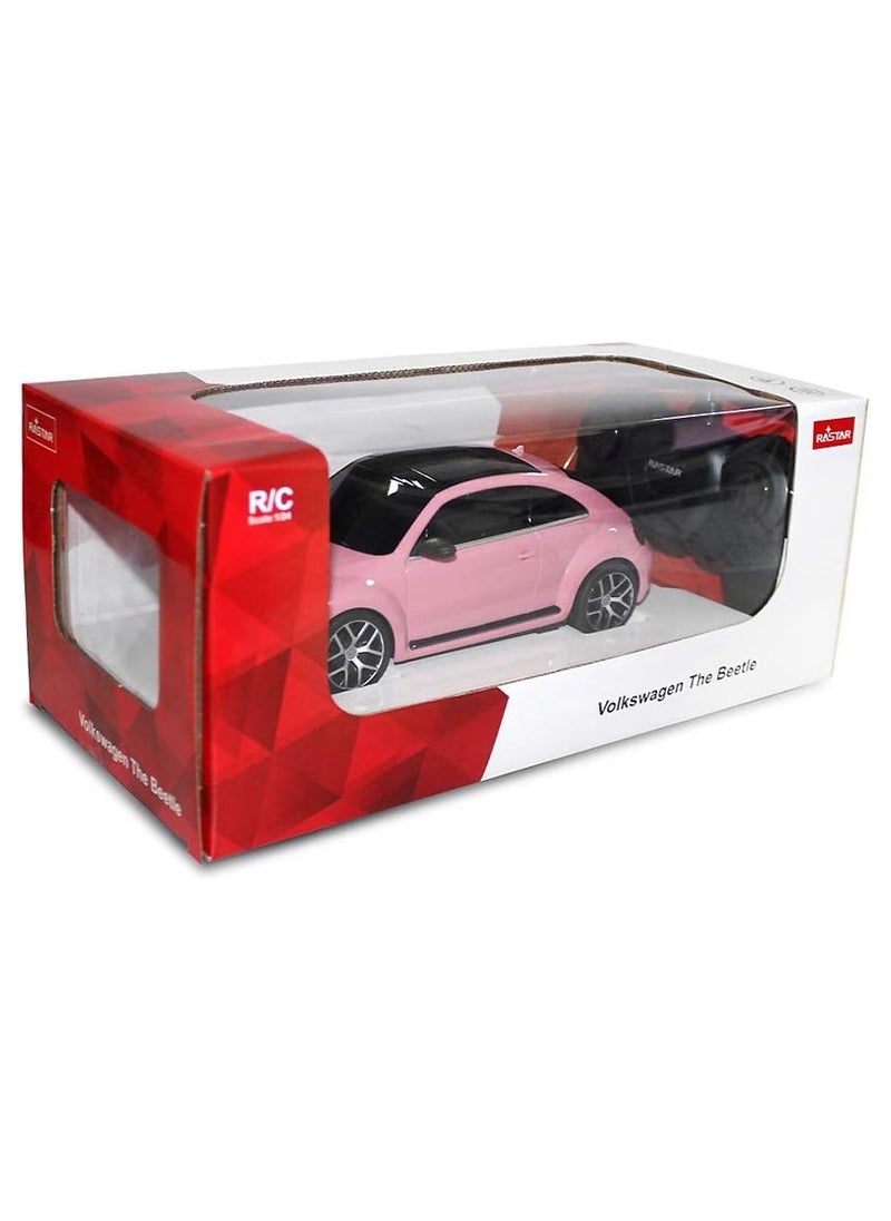 RASTAR Beetle Remote Control Car, 1:24 Scale Beetle RC Toy Car for Kids, Pink Beetle