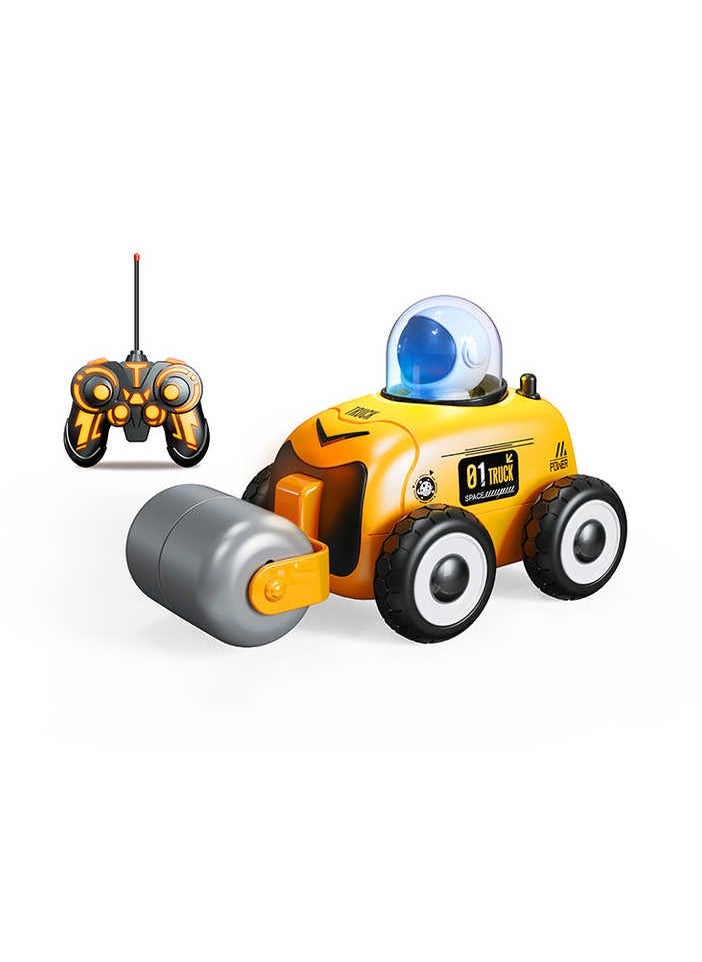 Remote Control JCB Truck RC Truck Construction Toy for Kids Space Theme with Dazzle Lights and Music 360° Rotation Rechargeable for Boys and Girls