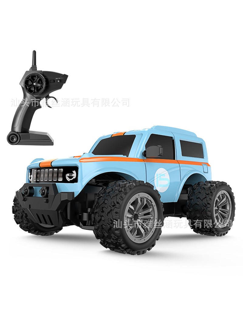 Mini remote control car rc off-road vehicle children charging remote control car climbing high-speed car model boy toy car wholesale 1:20 technology blue high-speed car