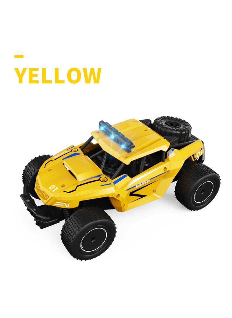 Mini remote control car rc off-road vehicle children charging remote control car climbing high-speed car model boy toy car wholesale k202 bright yellow