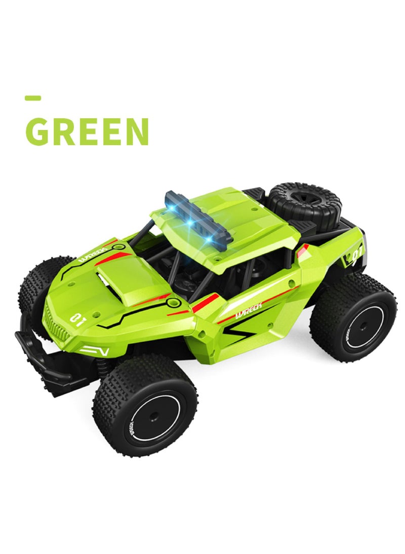 Mini remote control car rc off-road vehicle children charging remote control car climbing high-speed car model boy toy car wholesale k202 bright green