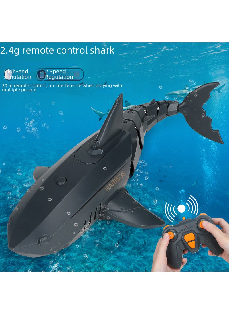 2.4G RC Shark Wireless Charging Toy for Kids Black color box