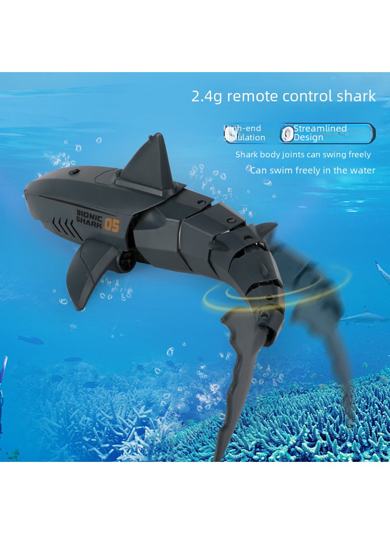 2.4G RC Shark Wireless Charging Toy for Kids Black color box