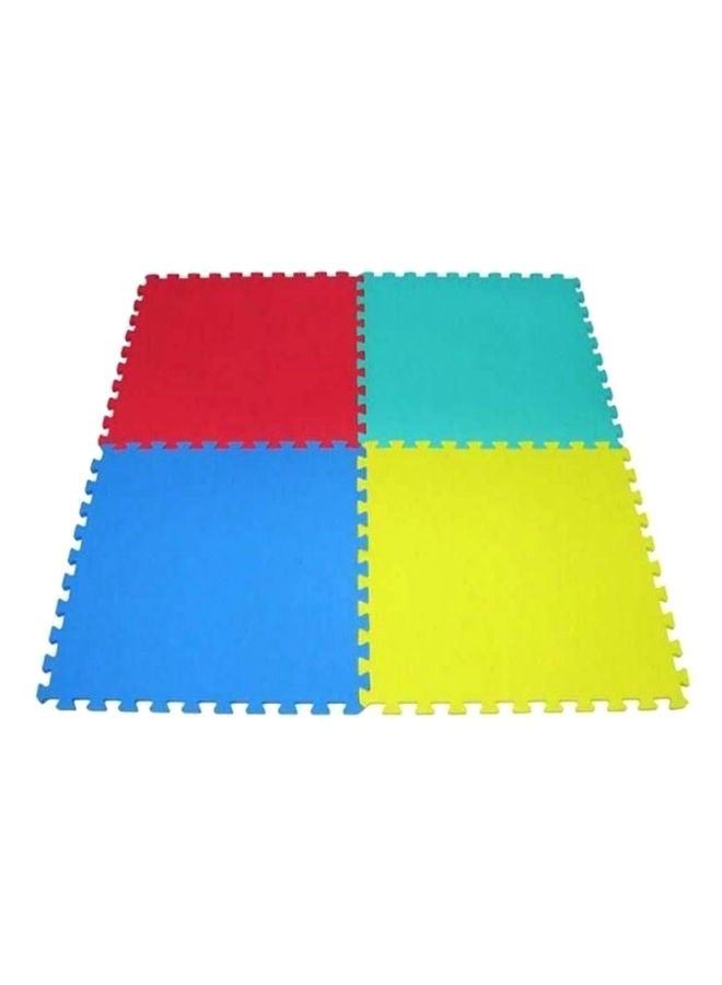 4-Piece Portable Lightweight Compact Authentic Interlocking Floor Foam Mat Set 120 x 120centimeter