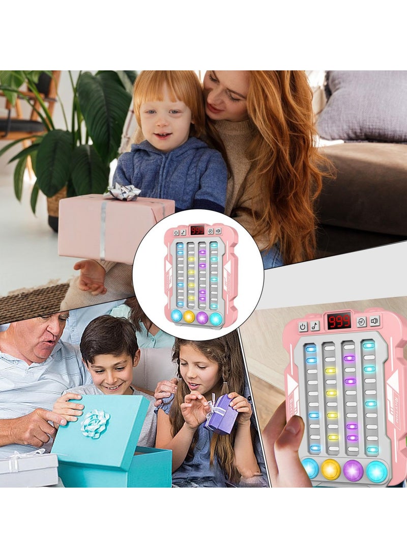 Colorful Rhythm Game Machine, Musical Button Table Game, Portable Music Push Games, Interactive Lighting Quick Push Machine Adjustable Modes Lighting Games for Kids Boys and Girls