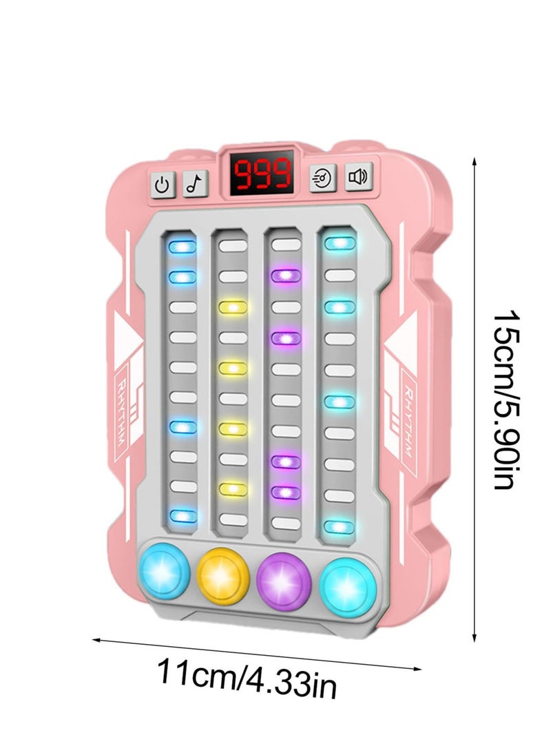 Colorful Rhythm Game Machine, Musical Button Table Game, Portable Music Push Games, Interactive Lighting Quick Push Machine Adjustable Modes Lighting Games for Kids Boys and Girls