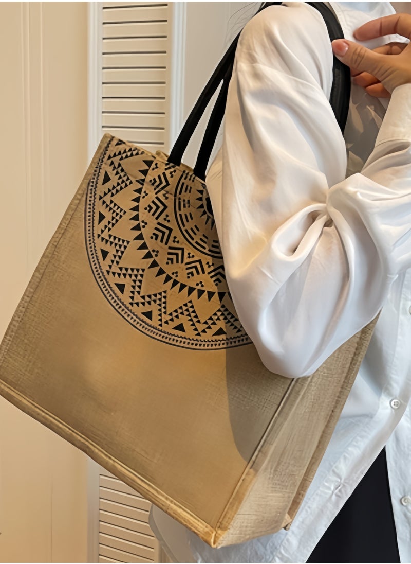 Serene Elegance Linen Tote