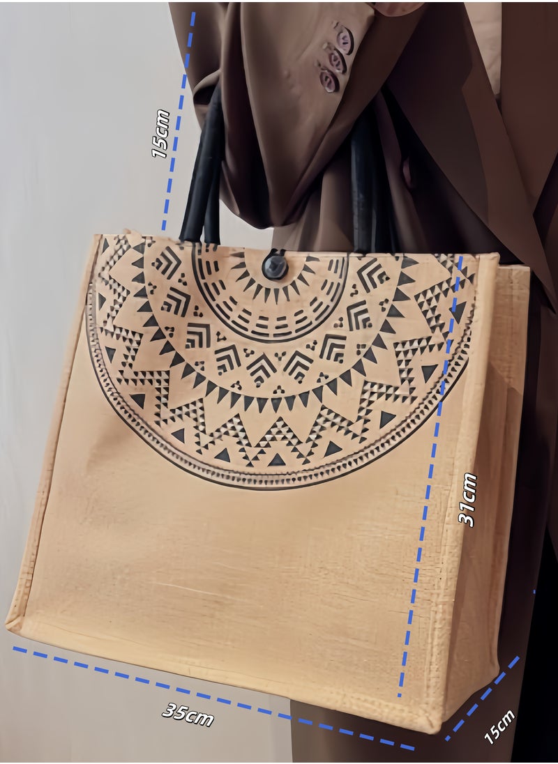 Serene Elegance Linen Tote