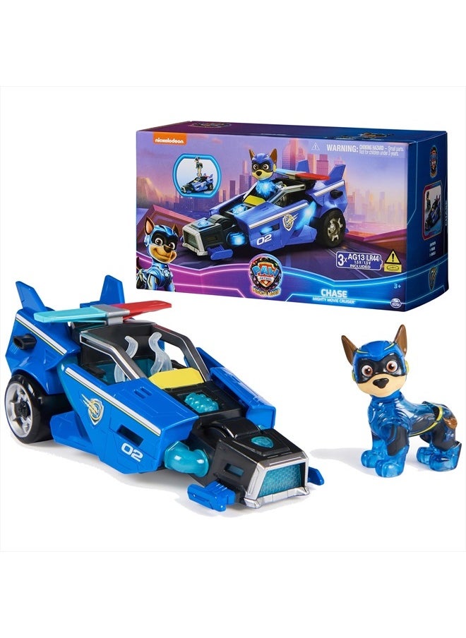 : The Mighty Movie, Toy Car with Chase Mighty Pups Action Figure, Lights and Sounds, Kids Toys for Boys & Girls 3+