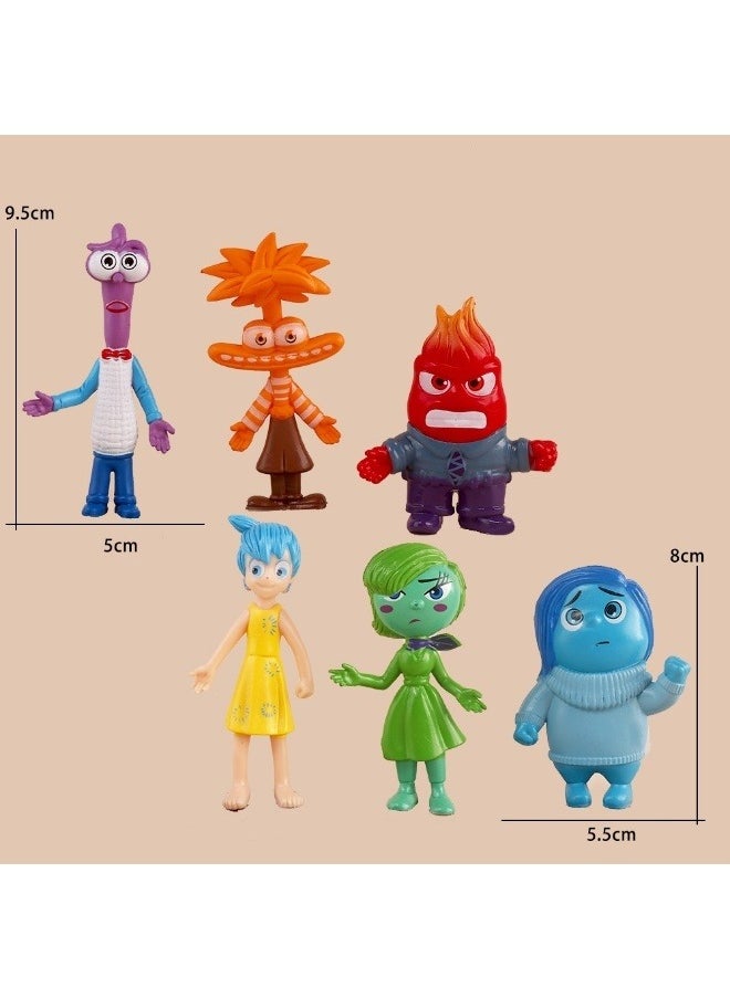 Inside Out2 Cartoon Anime Doll Set of 6 Pieces