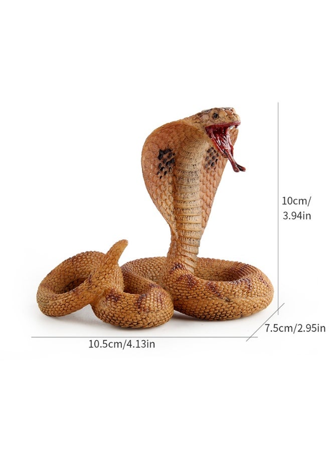 Realistic Amphibian Reptile Cobra Static Decorative Model