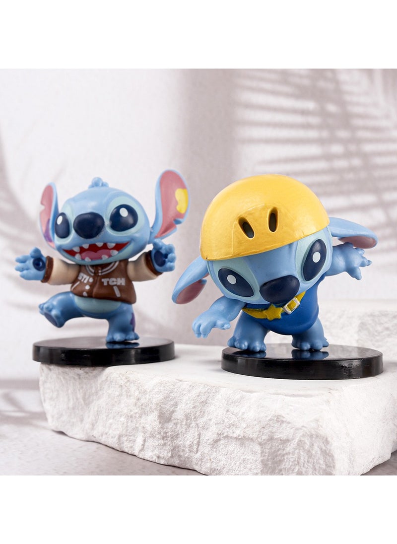 6-Piece Lilo & Stitch Statue Figure Height 8cm，Action Figure Set Toy,High Quality Cartoon Figure Toy for Collection, Decoration