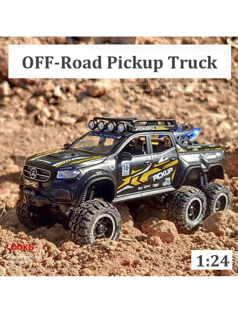 Boy's 1:28 Diecast Raptor F150 Pickup Truck Toy - Metal Model Car With Sound & Light, Pull Back Action, Perfect for Kids & Adults, Ideal Birthday Gift