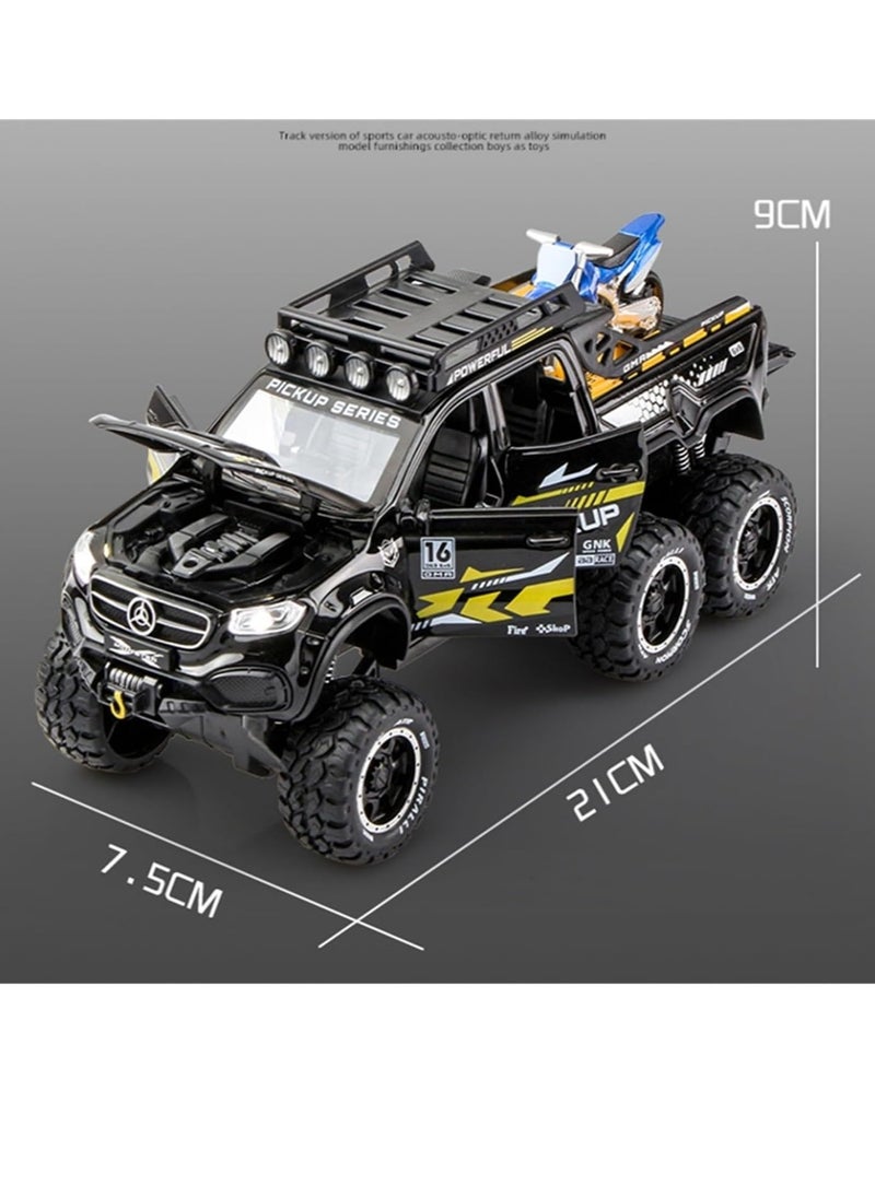 Boy's 1:28 Diecast Raptor F150 Pickup Truck Toy - Metal Model Car With Sound & Light, Pull Back Action, Perfect for Kids & Adults, Ideal Birthday Gift