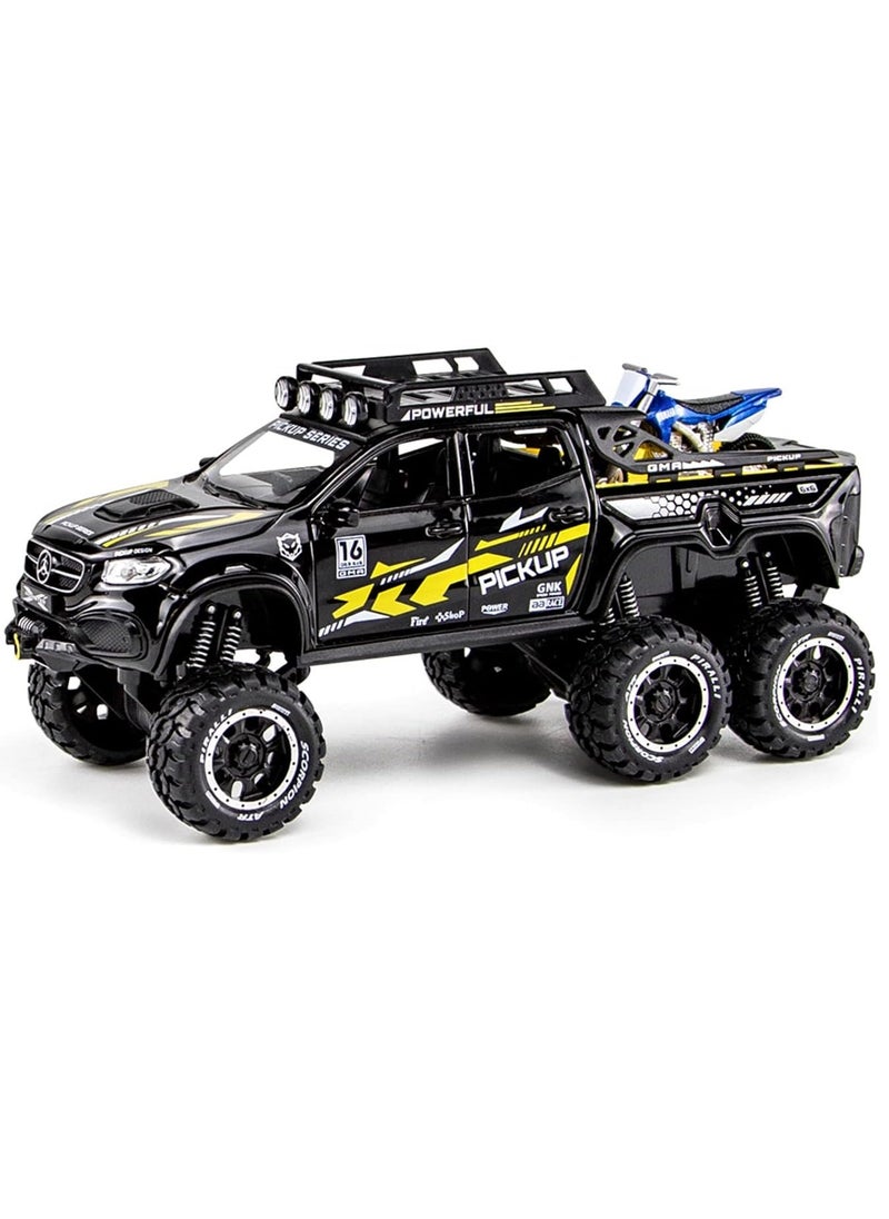 Boy's 1:28 Diecast Raptor F150 Pickup Truck Toy - Metal Model Car With Sound & Light, Pull Back Action, Perfect for Kids & Adults, Ideal Birthday Gift