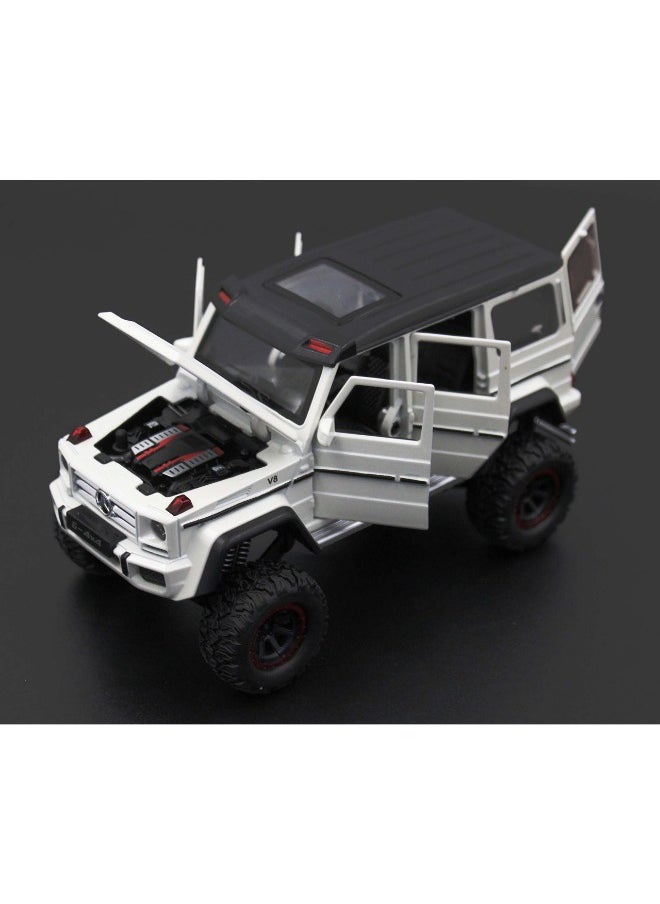 1/32 Scale Benz G63 AMG 4X4 V12 Off-Road Pickup Model Car | Zinc Alloy Pull Back Toy with Sound & Light for Kids