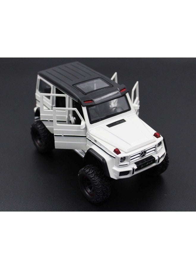 1/32 Scale Benz G63 AMG 4X4 V12 Off-Road Pickup Model Car | Zinc Alloy Pull Back Toy with Sound & Light for Kids