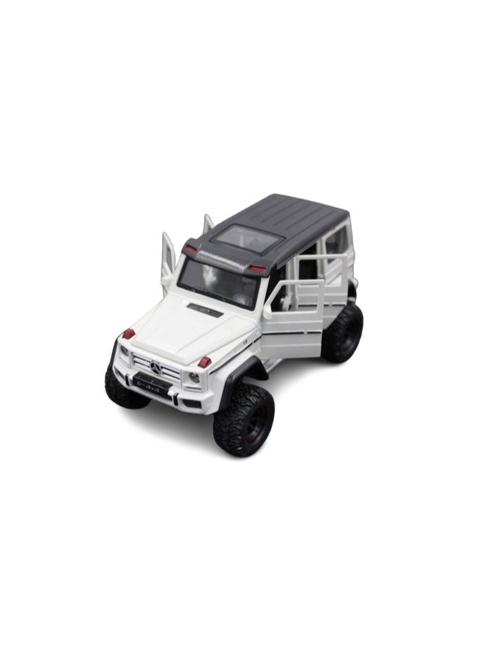 1/32 Scale Benz G63 AMG 4X4 V12 Off-Road Pickup Model Car | Zinc Alloy Pull Back Toy with Sound & Light for Kids