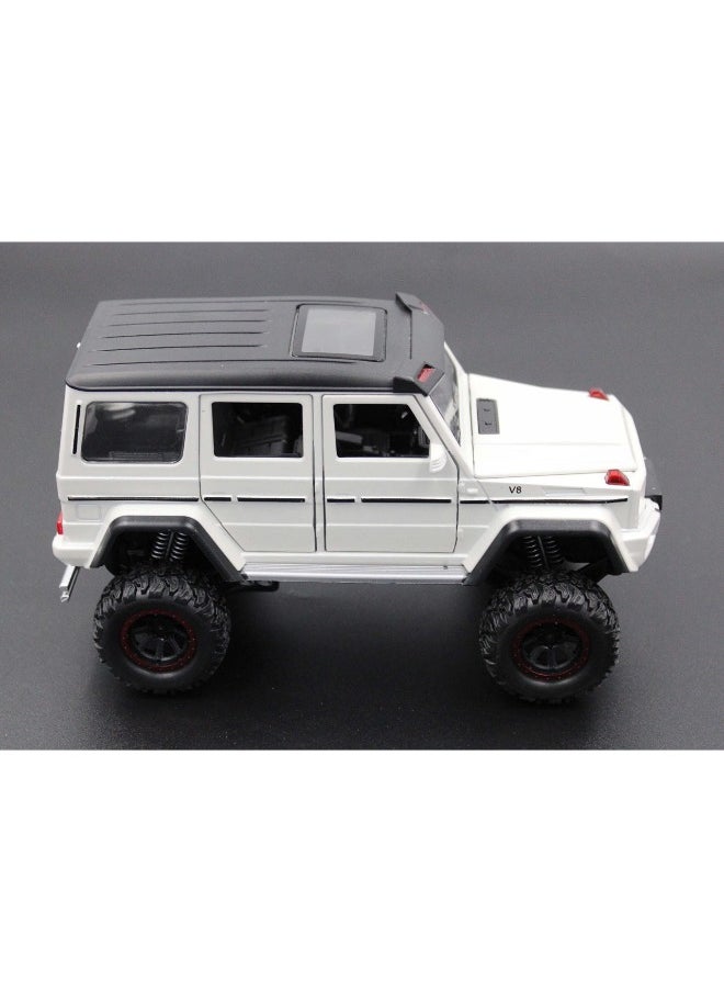 1/32 Scale Benz G63 AMG 4X4 V12 Off-Road Pickup Model Car | Zinc Alloy Pull Back Toy with Sound & Light for Kids