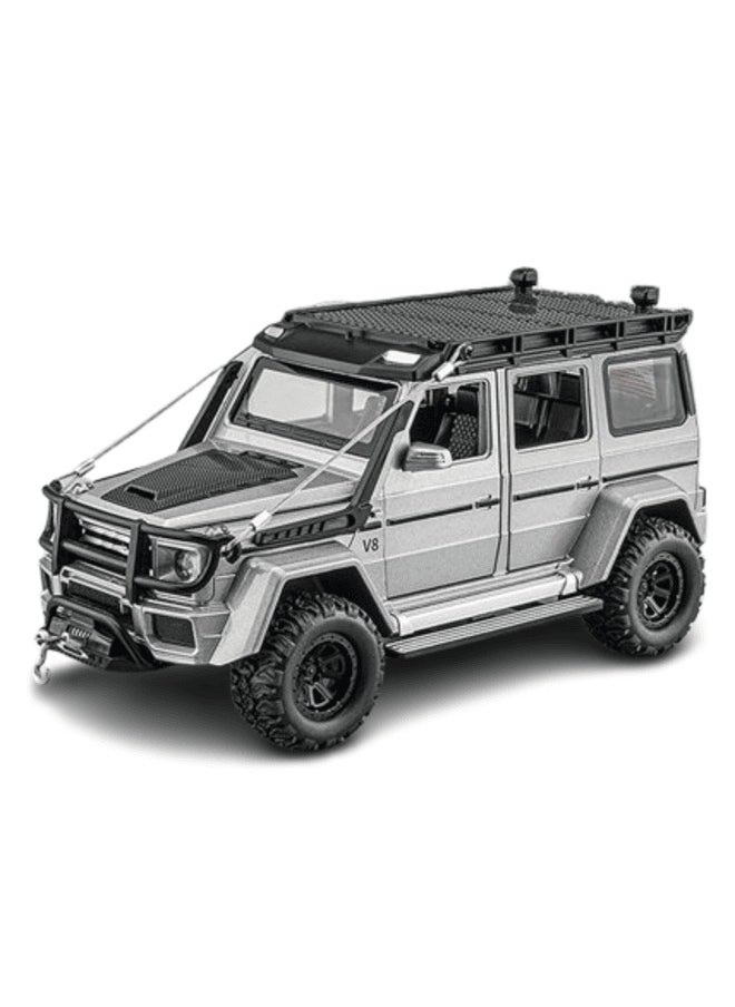 1:24 G552 Diecast SUV Desert Offroad Big Wheel Alloy Model Car with Sound & Light Realistic Toy Gift for Kids