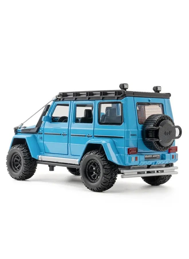 1:24 G550 Diecast SUV Desert Offroad Big Wheel Alloy Model Car with Sound & Light Realistic Toy Gift for Kids