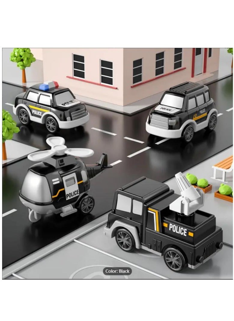 Toddler Toys Trucks for Boys 4-6, 5 in 1 Police Cars Toys for 3+ 4 5 6 7 8 Year Old Boys Girls, Kids Toys Christmas Birthday Gifts with Light Sound