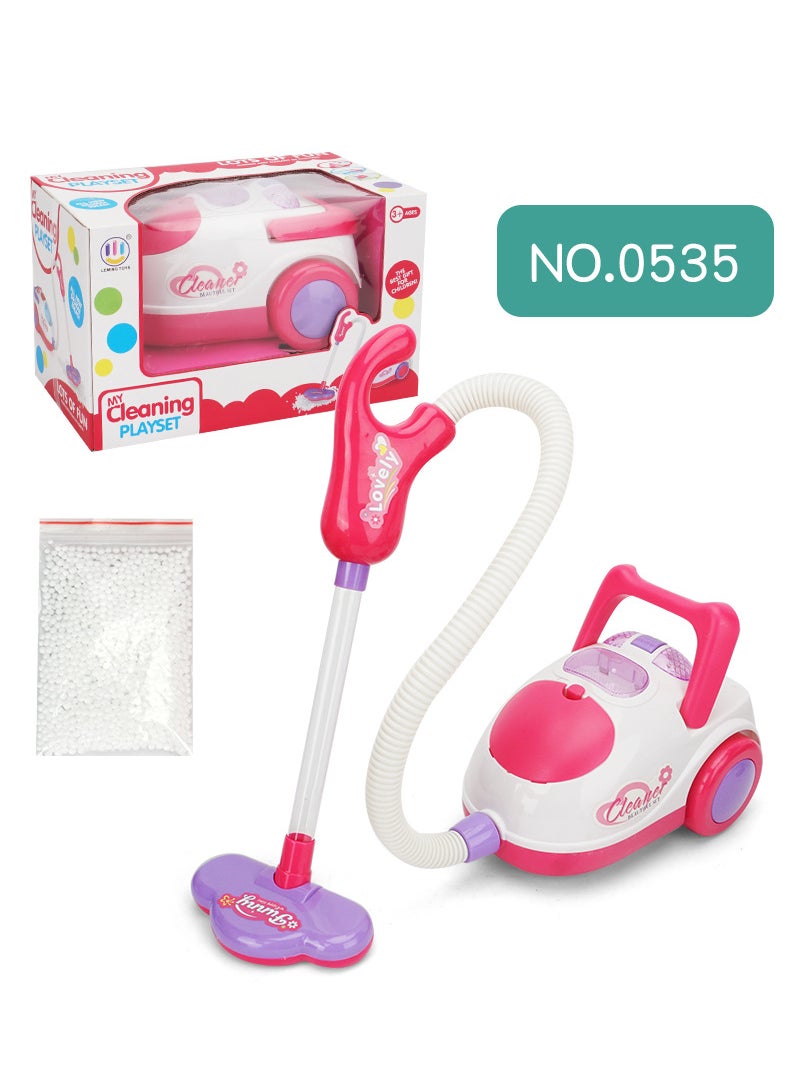 General new childrens electric simulation vacuum cleaner cleaning toy girl play house sound effect light cleaning small household appliances 0535 large vacuum cleaner