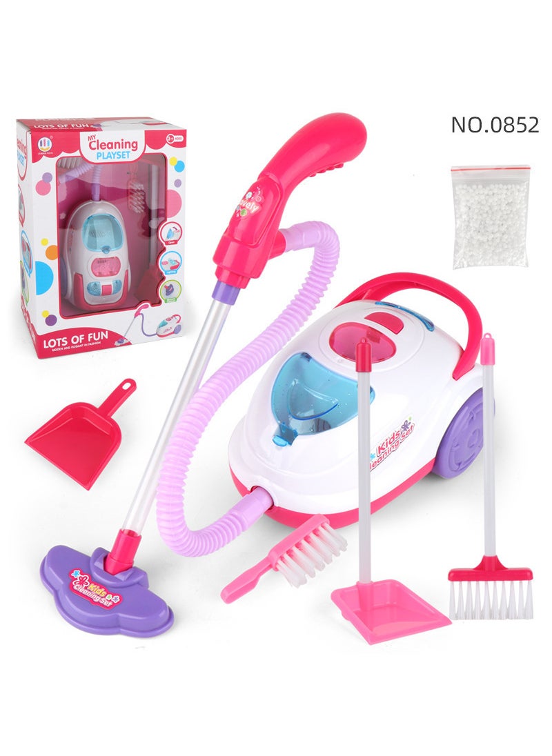 General new childrens electric simulation vacuum cleaner cleaning toy girl play house sound effect light cleaning small household appliances 0852# vacuum cleaner suit