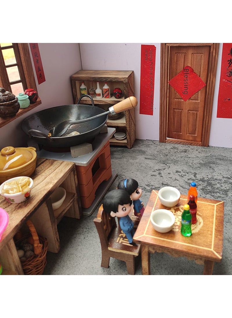 Children's mini kitchenette play house cooking toys real boiled Wood full set of simulation kitchenware set manufacturers wholesale