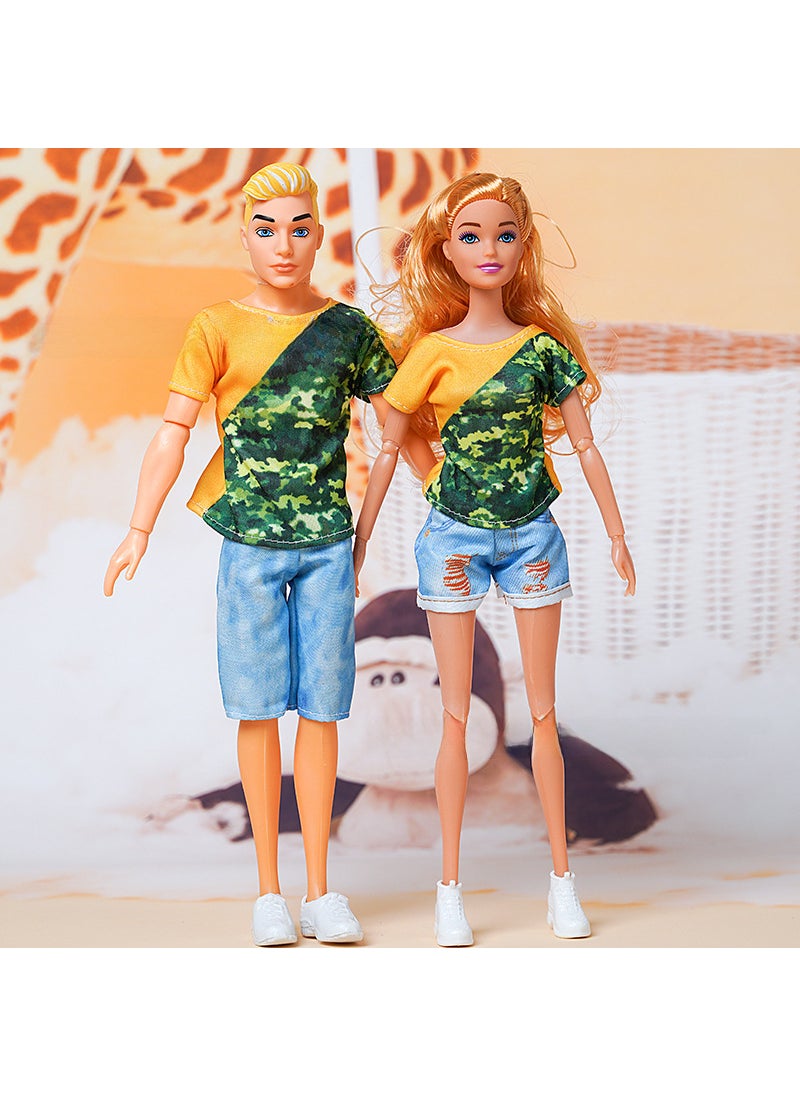 30CM Family Doll Set with Fashion Couple Shoes 11022 couple