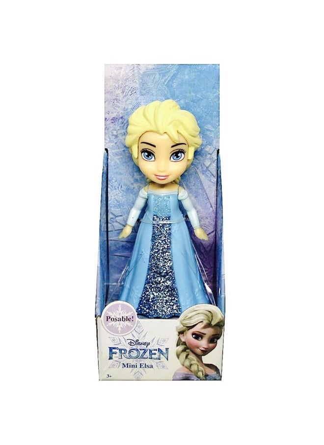 Disney Princess Poseable Elsa Movie Dress Mini Toddler Glitter Frozen Doll 3