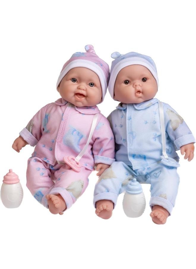 JC Toys Lots to Cuddle Twin Babies 13 inches