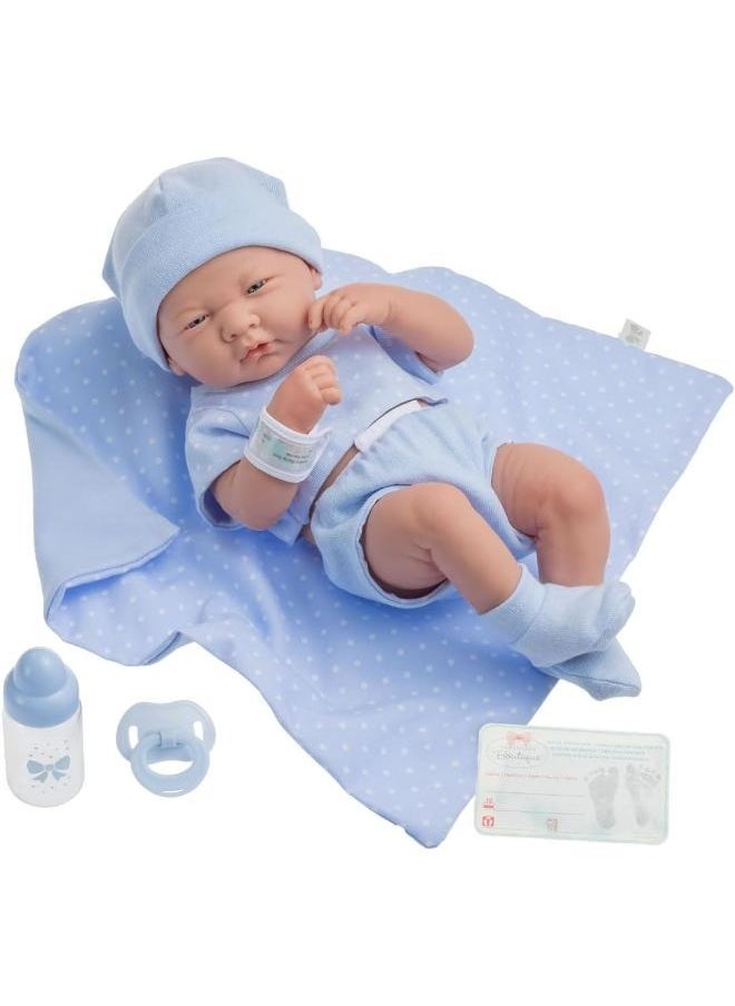 JC Toys La Newborn Baby Doll With Accessories 14 inches - Blue