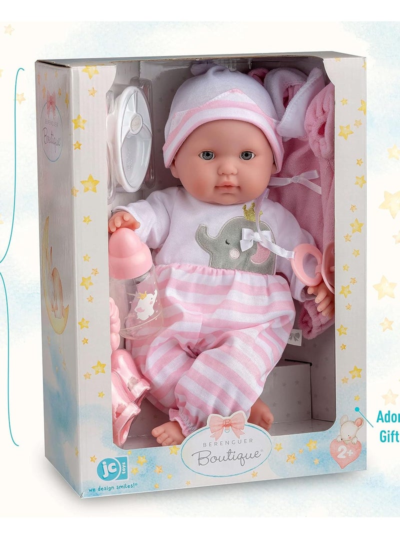 JC Toys Berenguer Boutique Realistic Baby Doll Open/Close Eyes 15 inches