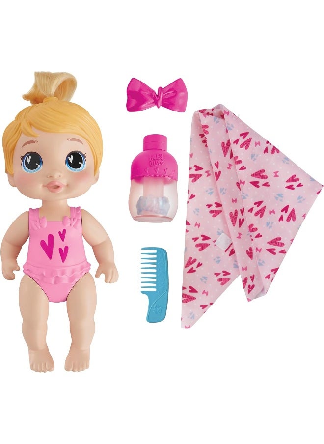 Baby Alive Shampoo Snuggle Harper Hugs Blonde Hair 11 Inch Water Baby Doll Playset