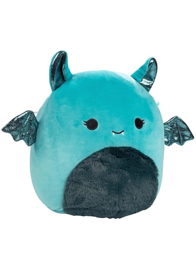 Squishmallows 10-Inch Lucasta The Teal Bat - Official Jazwares Plush - Collectible Soft & Squishy Stuffed Animal Toy - Gift for Kids, Girls, Boys