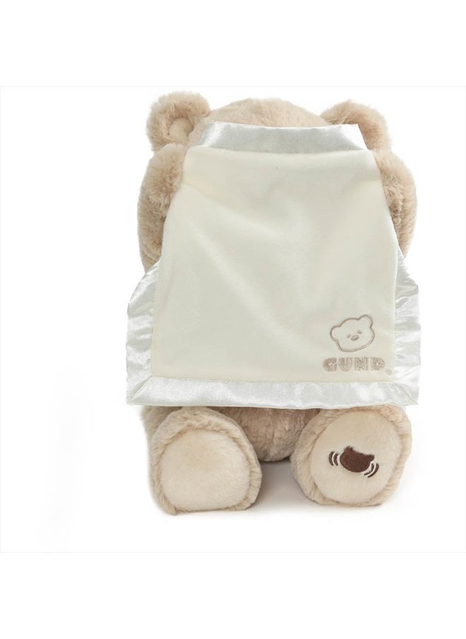 Peek-A-Boo Teddy Bear Plush, Animated Stuffed Animal for Babies and Newborns, 11.5