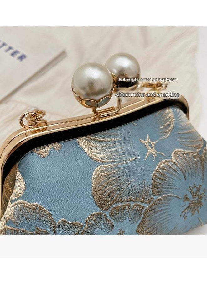 Chinese Style Embroidered Women's Bag Chinese Rretro Handbag Crossbody Bag Versatile Pearl Dinner Bag