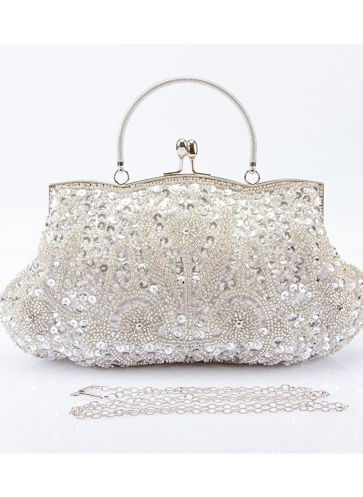 Vintage Handmade Bag Embroidered Dress Bag Banquet Bag Elegant Cheongsam Bag Handbag Beaded Bag