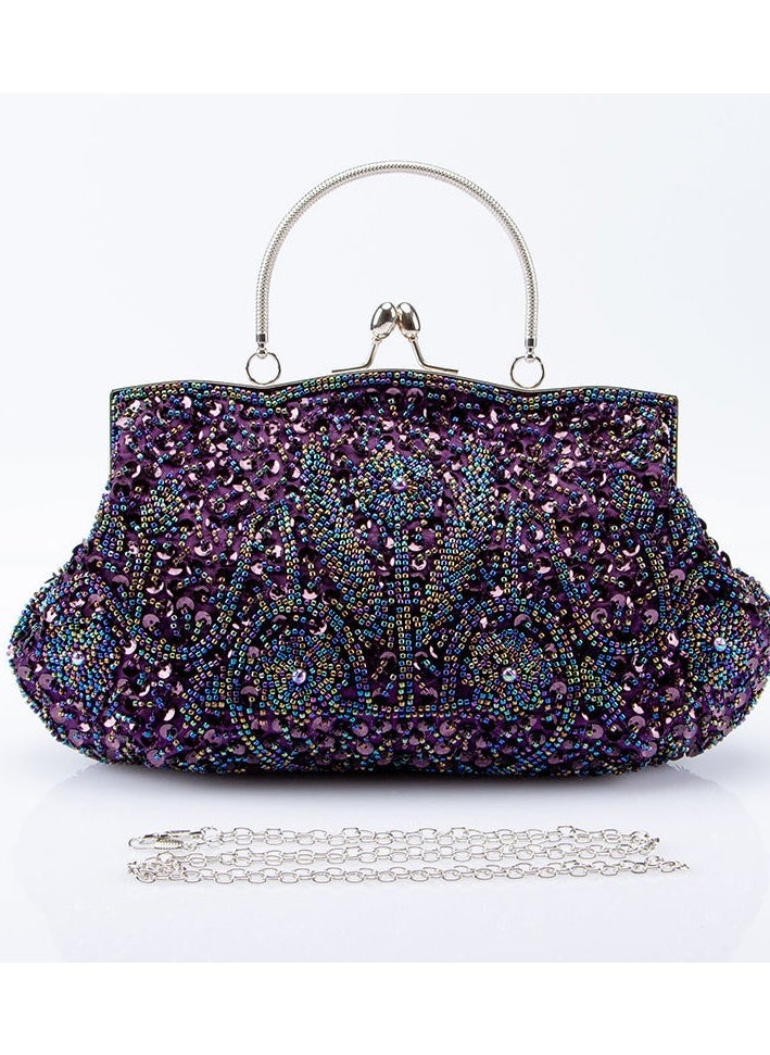 Vintage Handmade Bag Embroidered Dress Bag Banquet Bag Elegant Cheongsam Bag Handbag Beaded Bag