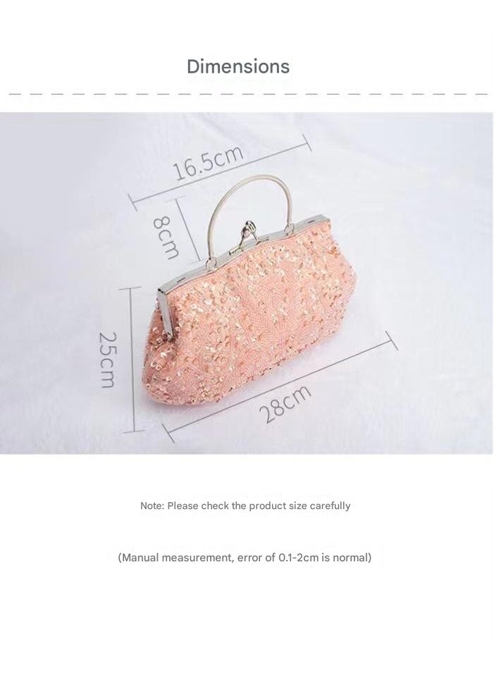 Vintage Handmade Bag Embroidered Dress Bag Banquet Bag Elegant Cheongsam Bag Handbag Beaded Bag