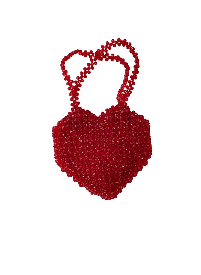 HGC's Heart Shape Red Crystal Handbag