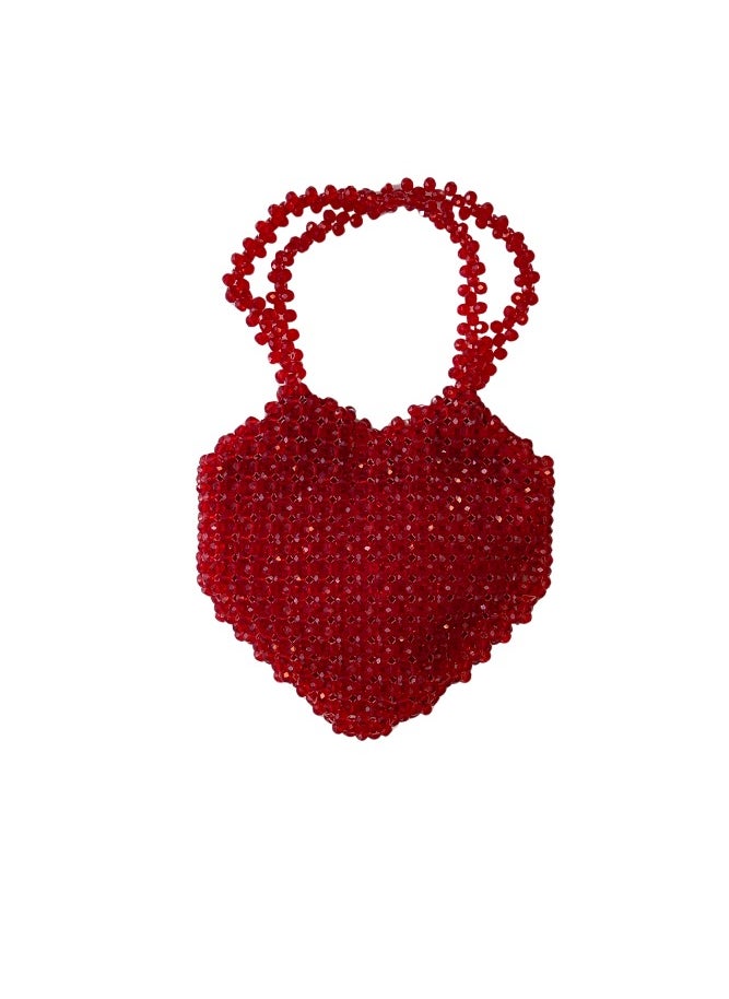 HGC's Heart Shape Red Crystal Handbag