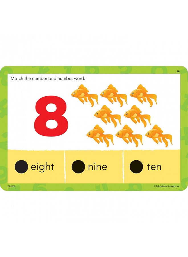 Educational Insights Hot Dots Jr. Numbers and Counting Card Set, Preschool and Kindergarten Readiness